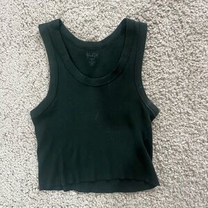 brandy melville cropped dark green conner tank
